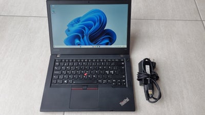 Lenovo ThinkPad T470 med touchskærm, 3,0 GHz, 16 GB ram, 256 GB harddisk, God, 

14" bærbar PC fra L