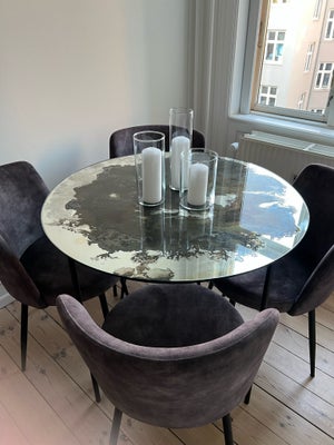 Spisebord, Glas/spejl , Snowdrops Copenhagen , b: 90 l: 90, Jeg sælger dette spisebord pga. flytning