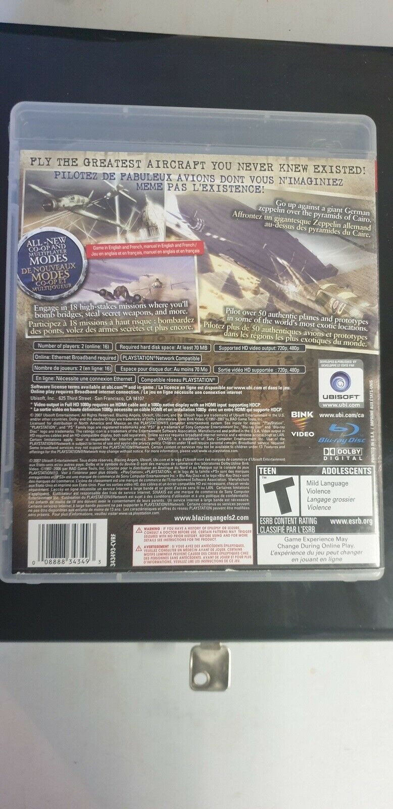 Blazing Angels 2 Secret Missions Of WW2, PS3, action