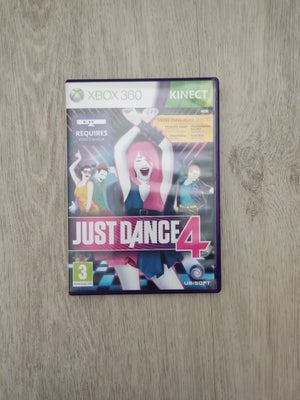 Just dance 4, Xbox 360, Just dance 4 til xbox 360 sælges til 100kr

Den er testet og virker 

Kan af