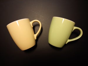 Kaffekopper Gule | brugt porcelæn, bestik og