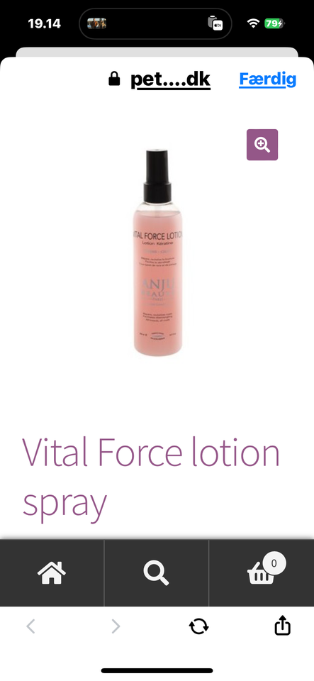 Andet, Vital force lotion og kam