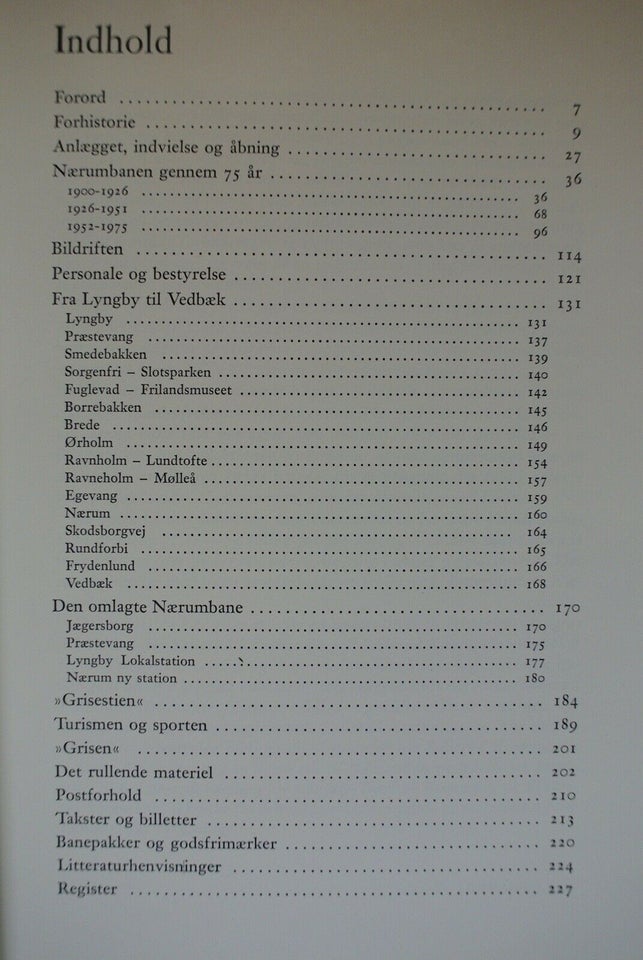 nærumbanen gennem 75 år 1900-1975, af p. thomassen, emne: