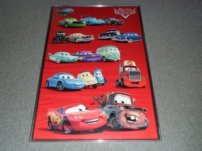 Plakat. Cars, Disney. Pixar, Fin indrammet plakat med diverse CARS.
Disney - PIXAR - CARS.
Br. 61 cm