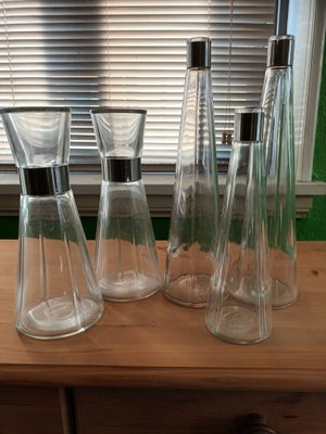 Glas, Vandkarafler, vinkarafler, Rosendahl, Alle 5 karafler