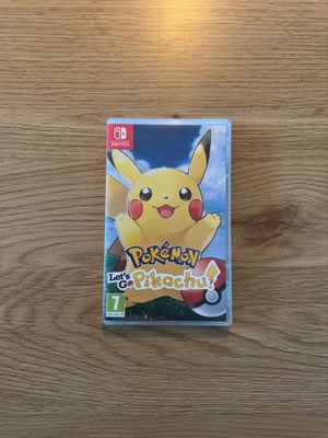 Pokemon Let’s Go Pikachu, Nintendo Switch, Testet og virker som det skal. Se billeder for stand. Kan