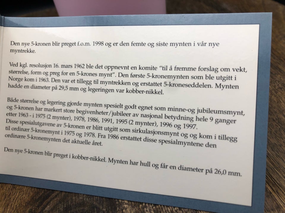 Skandinavien, mønter, 5 kroner