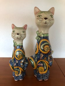 Håndlavet keramiske katte fra Italien