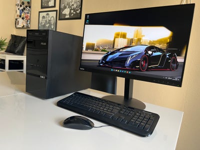 Asus, Desktop K-serie - Komplet gamer setup, Intel® Core™ i5-6400 - 3.30 Ghz, 8 GB ram, NVMe M.2 SSD