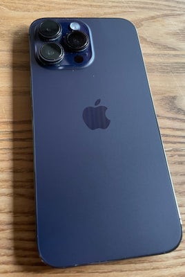 iPhone 14 Pro Max, 256 GB, blå, Perfekt, Telefonen er i helt perfekt stand uden skrammer. Batterikap