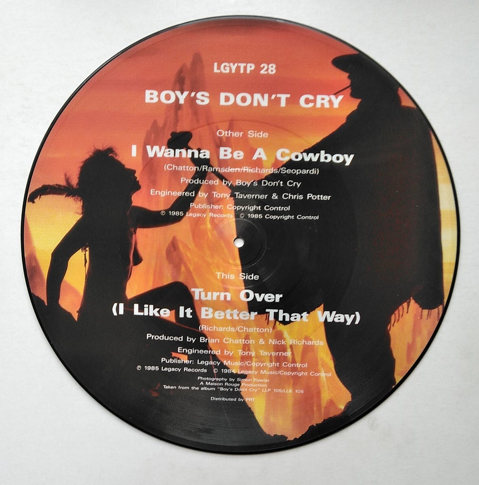 Maxi-single 12", Boys don't Cry PICT DISC, I wanna be a cowboy