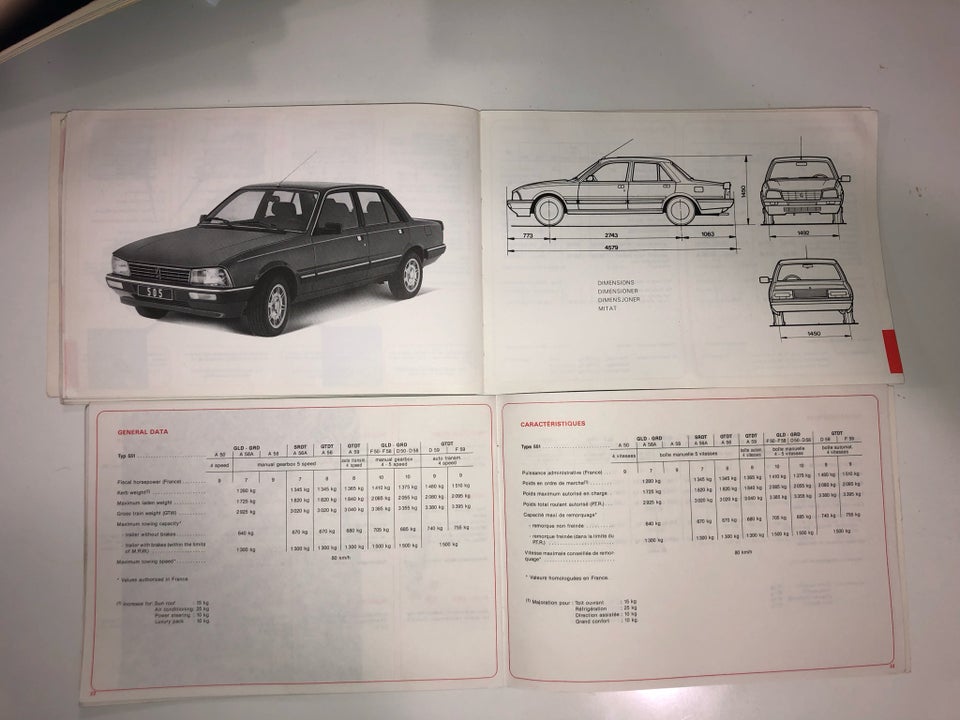 PEUGEOT 505, emne: bil og motor