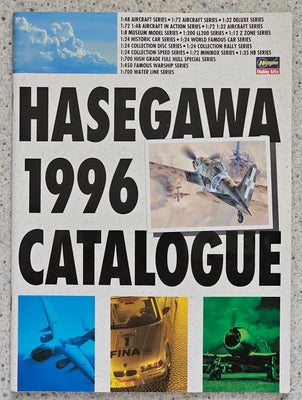 Tilbehør, Hasegawa  Katalog,  - over Hasegawa Plastic Model Kits 
- Vintage - Fra 1996

82 sider.
Mo