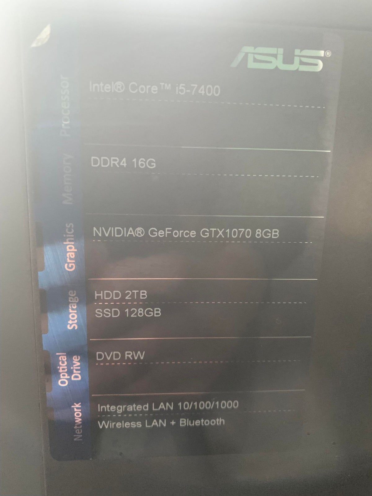 Asus, i5 3.00 Ghz, 16 GB ram