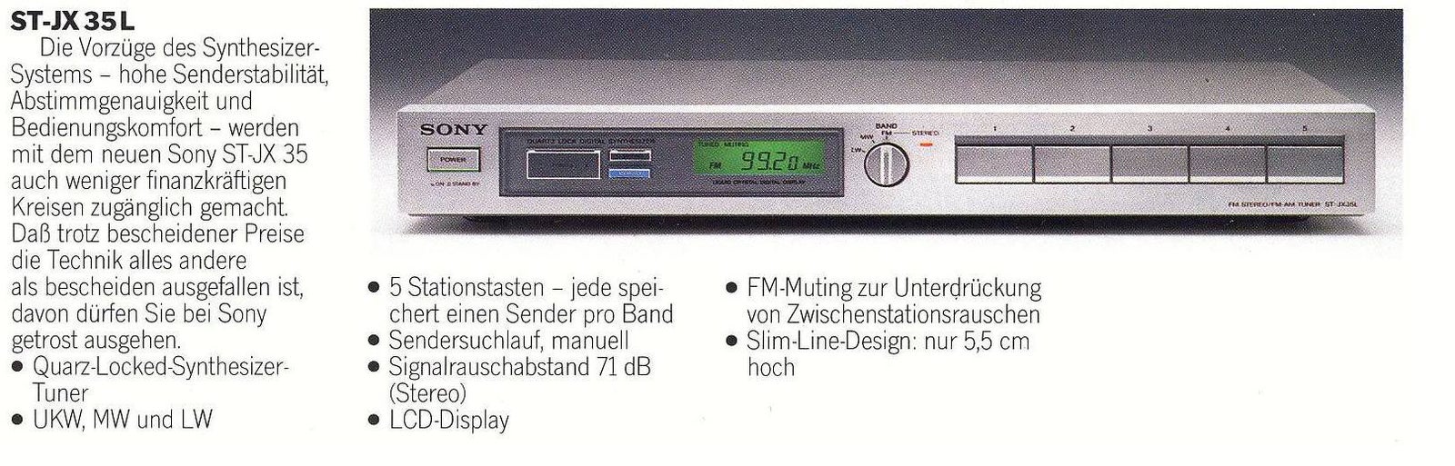 Tuner, Sony, ST-JX35L