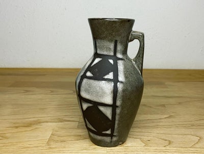 Keramik, Kande / vase, Scheurich, West Germany vase ( 405/13,5 ) i grå glasur med mønster på fronten