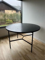 Spisebord, Sortlakeret metal og træ, Møbelsnedker