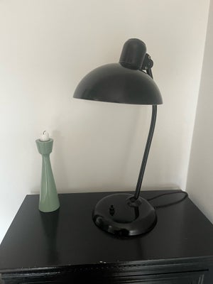 Skrivebordslampe, Christian Dell, Super velholdt lampe med sort stofledning. 