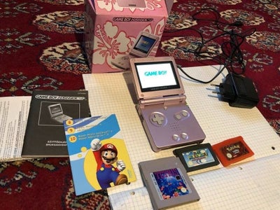 Nintendo Gameboy advance SP, AGS 101 + Pokemon fire, Mario & Tetris, Perfekt, 

Pink Game Boy Advanc