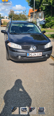 Renault Megane II, 1,6 16V Expression, Benzin, 2005, km 244000, sort, træk, klimaanlæg, aircondition