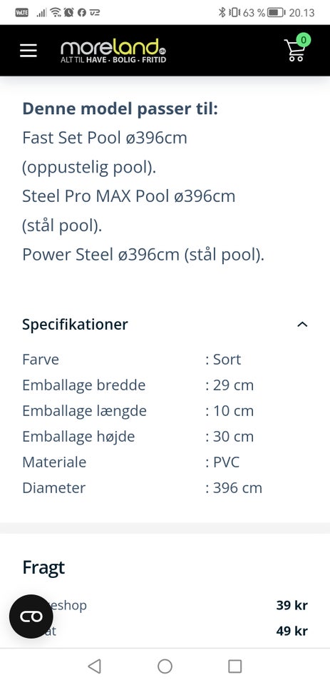 Pool cover, Bestway