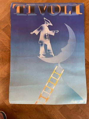 Plakat, Tivoli, motiv: Tivoli 1986, Ældre plakat, Tivoli. Fragt 50