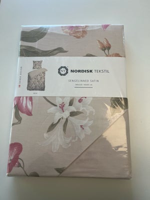 Sengetøj, Nordisk Tekstil, 100% bomulds satin sengesæt - helt nyt
140 x 220 cm
