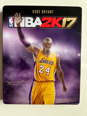 NBA 2K17, Xbox One, sport, Sjælden steelbook-udgave med Kobe Bryant og Paul George. Med spil, uden m