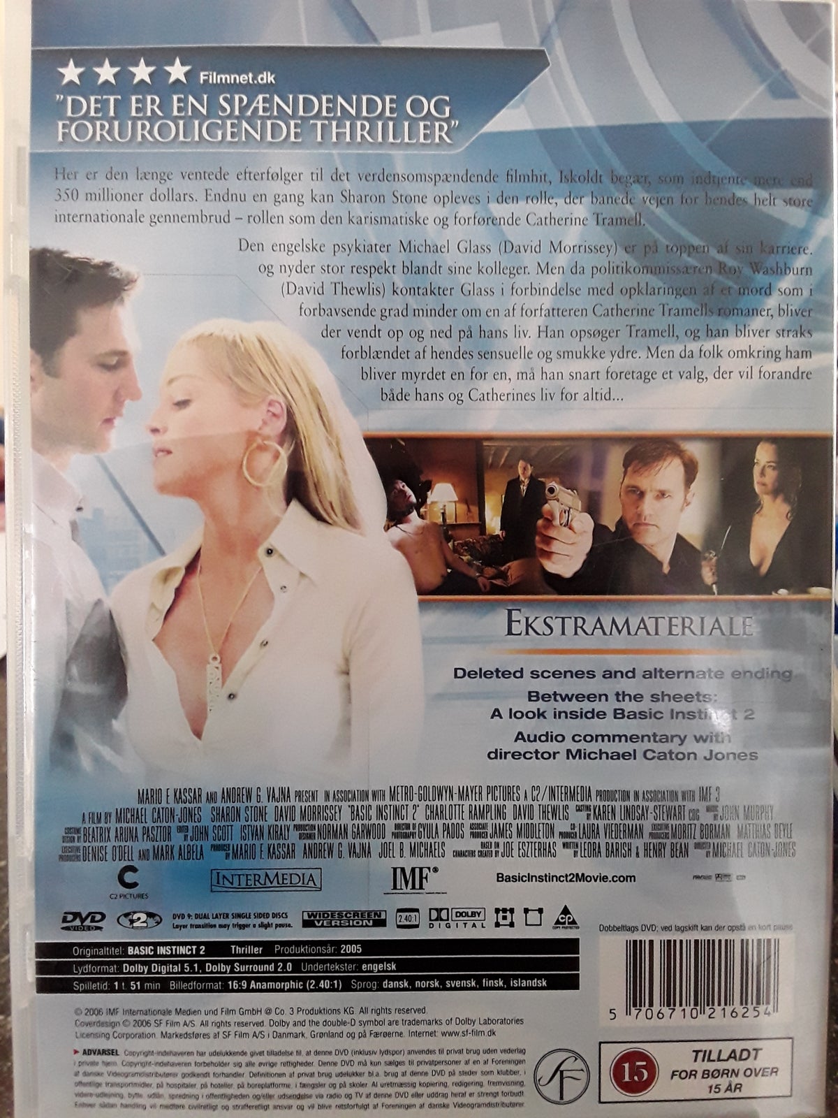 Iskoldt Begær 2 / Basic Instinct 2, DVD, thriller – dba.dk – Køb og Salg af  Nyt og Brugt