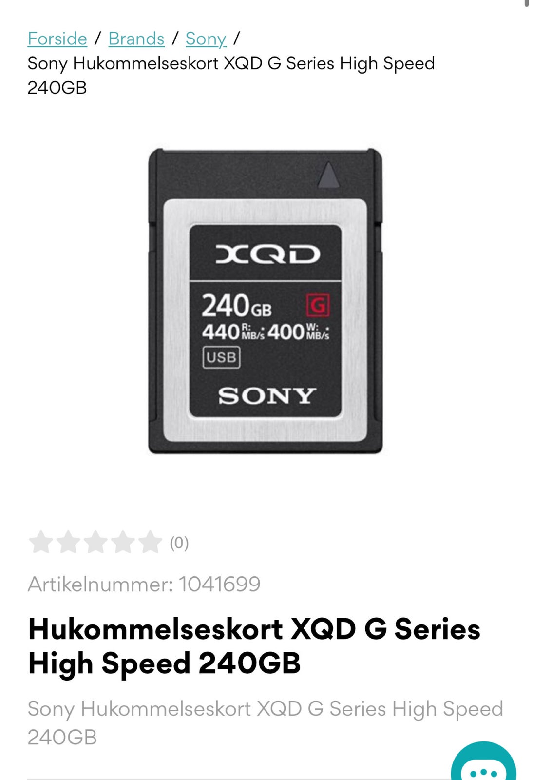 Xqd, Sony, 240 GB