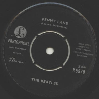 Single, THE BEATLES, STRAWBERRY FIELDS FOREVER/PENNY LANE, Rock, rock
1967 denmark tryk!
media : vg+