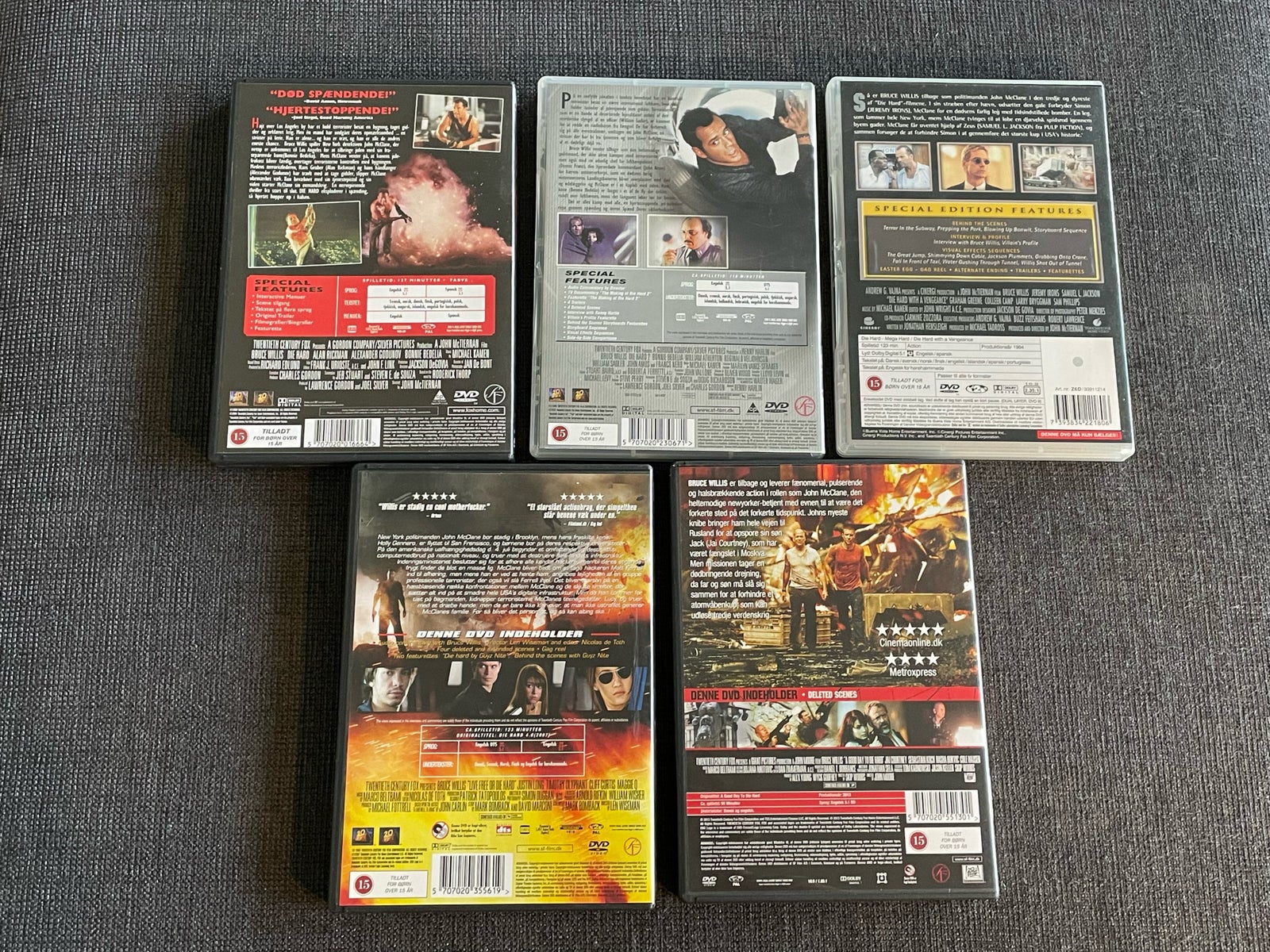 Die Hard 1-5, DVD, action