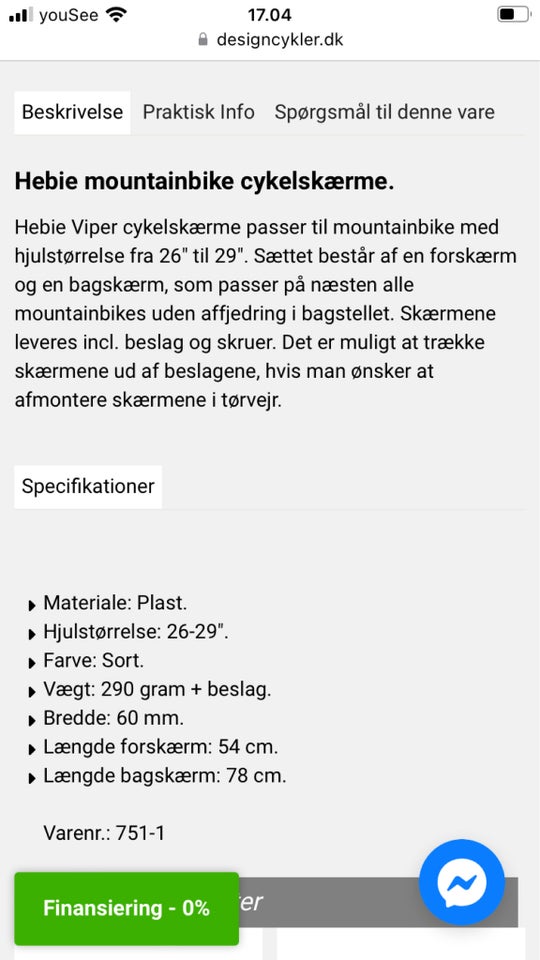 Skærme, Mountainbike skærme