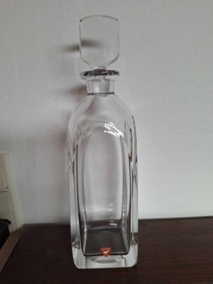 Glas, karaffel, Orrefors, Edward Hald, højde 28,5 cm incl. prop. Signeret i bunden. Perfekt stand.