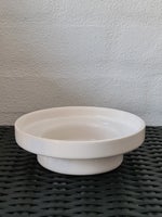 Fyrfadsstage, i keramik - hvidglaseret