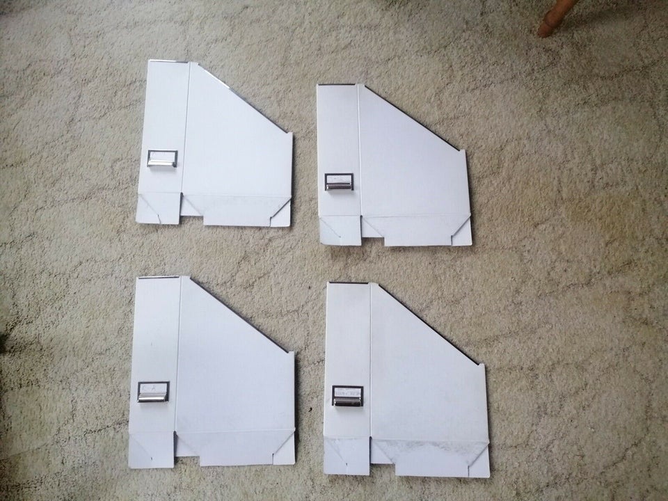 Tidsskriftskassetter, 4 hvide plastlaminer., Ikea