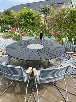 Havemøbelsæt, Ilva, Metal/træ, Ilva Circle havesæt med 8 stole - bord i vedligeholdelsesfrit ‘træ’ o