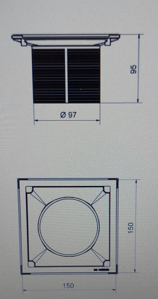 Afløbsskål, Unidrain kvadrat 8200.0150