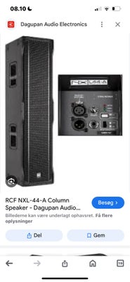 Aktiv højtaler , RCF NXL 44-A, Super velspillende højtalere der kan spille voldsomt op, de brugt til