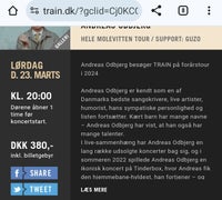 Andreas Odbjerg, Train lørdag den 23. marts