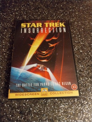 STAR TREK Insurrection, DVD, science fiction, Sci-fi fra 1998
Med bla Patrick Stewart 
Original dvd 