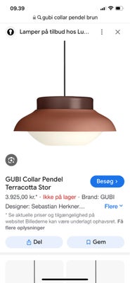 GUBI, loftslampe, Helt ny, stadig indpakket Gubi Collar lampe i brun.


Designer: Sebastian Herkner
