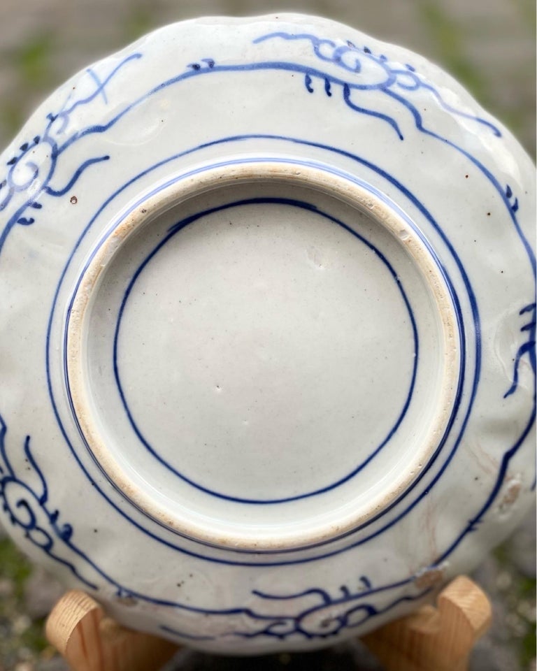 Japansk Håndbemalet antik fad/platte , Antik porcelæn fad -