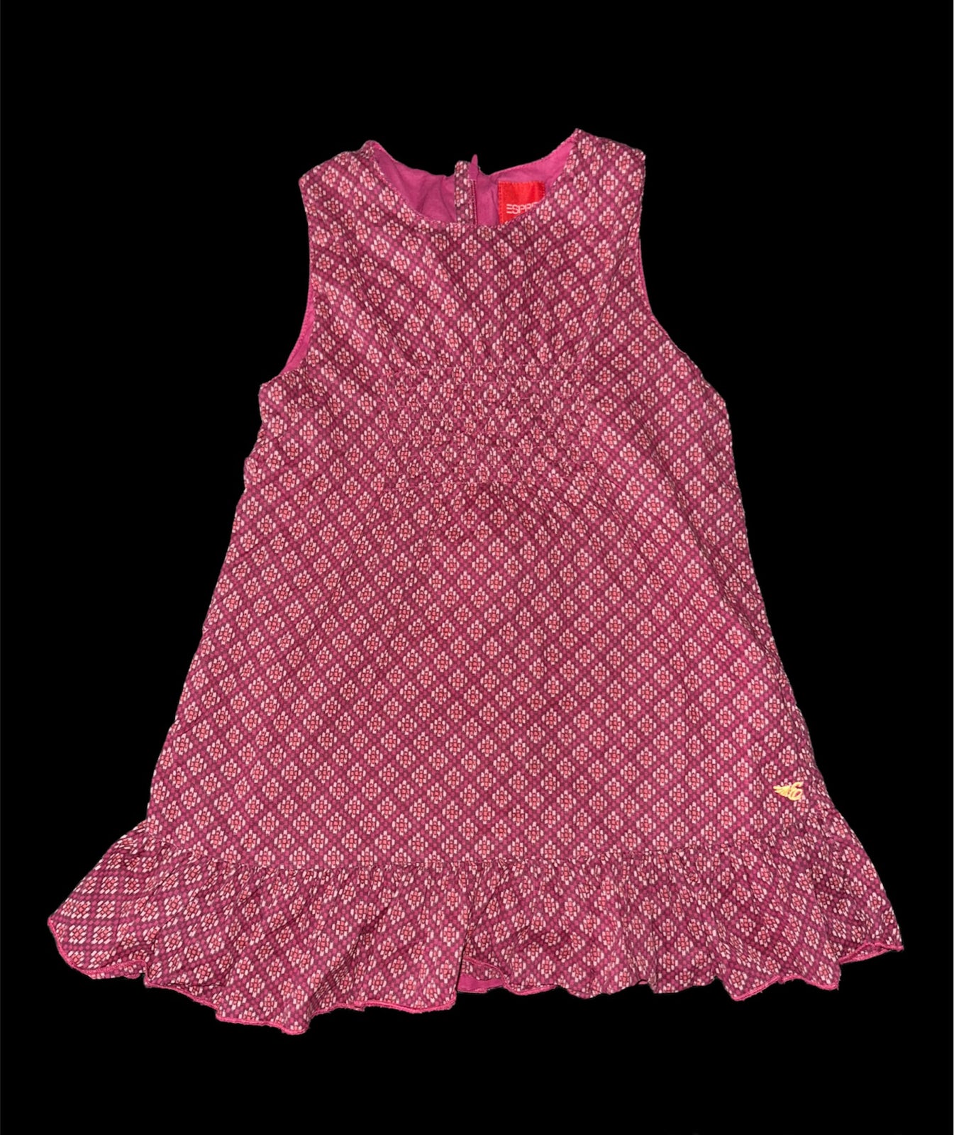 Kjole, Esprit kjole bordeaux rød mønstrede lyserød ors, Esprit – dba.dk Køb og Salg af Nyt og Brugt