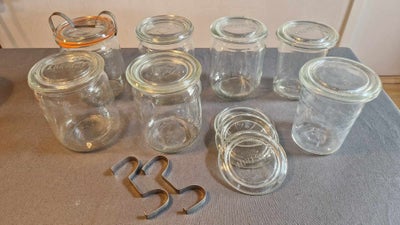 Glas, Sylteglas, henkogningsglas, Kastrup glas, Danaglas
1 liters glas, højde 15 cm, dia. 11,5. Med 