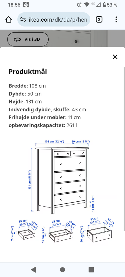 Ikea Hemnes kommode