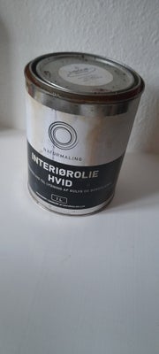 Træolie, Naturmaling, 1/2 liter, Hvid, Økologisk interiørolie, med hvid pigment. Til træbord, træmøb