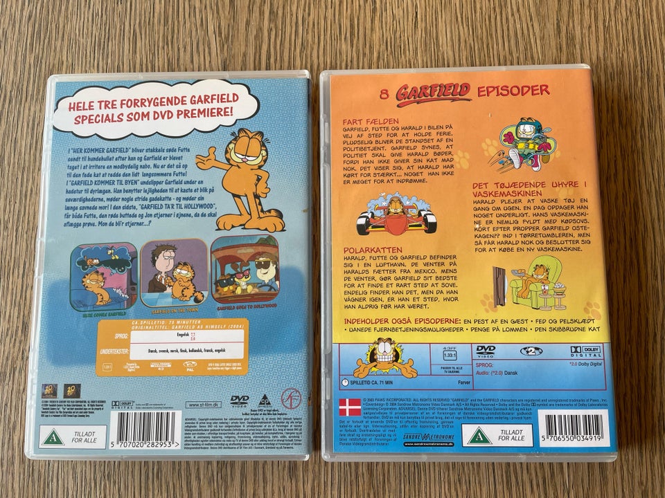 Garfield, DVD, animation