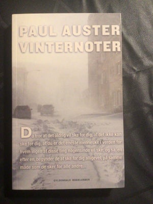 Vinternoter, Paul Auster, genre: roman