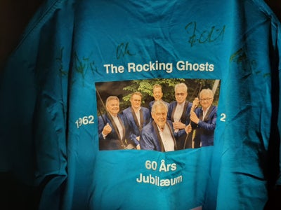 Autografer, Signeret T-shirt, THE ROCKING GHOST 60års signeret jubilæums koncert T-shirt.... total m